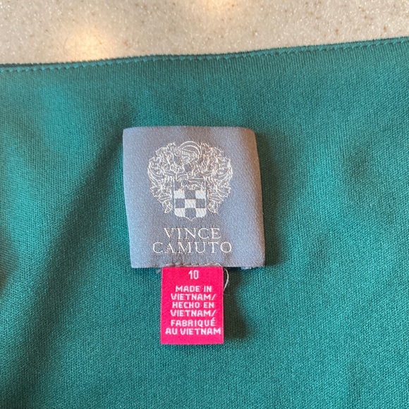 Vince Camuto NWOT Emerald Green Velvet Dress Women Size 10 - Picture 8 of 10